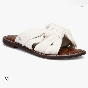 Sam Edelman White Leather knot slides- Garson Size: 10M